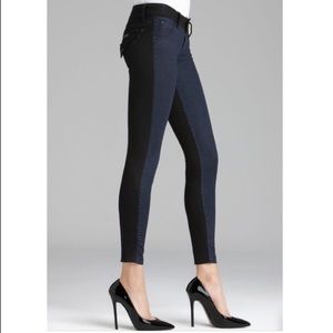 Hudson Black and Blue Skinny Jean